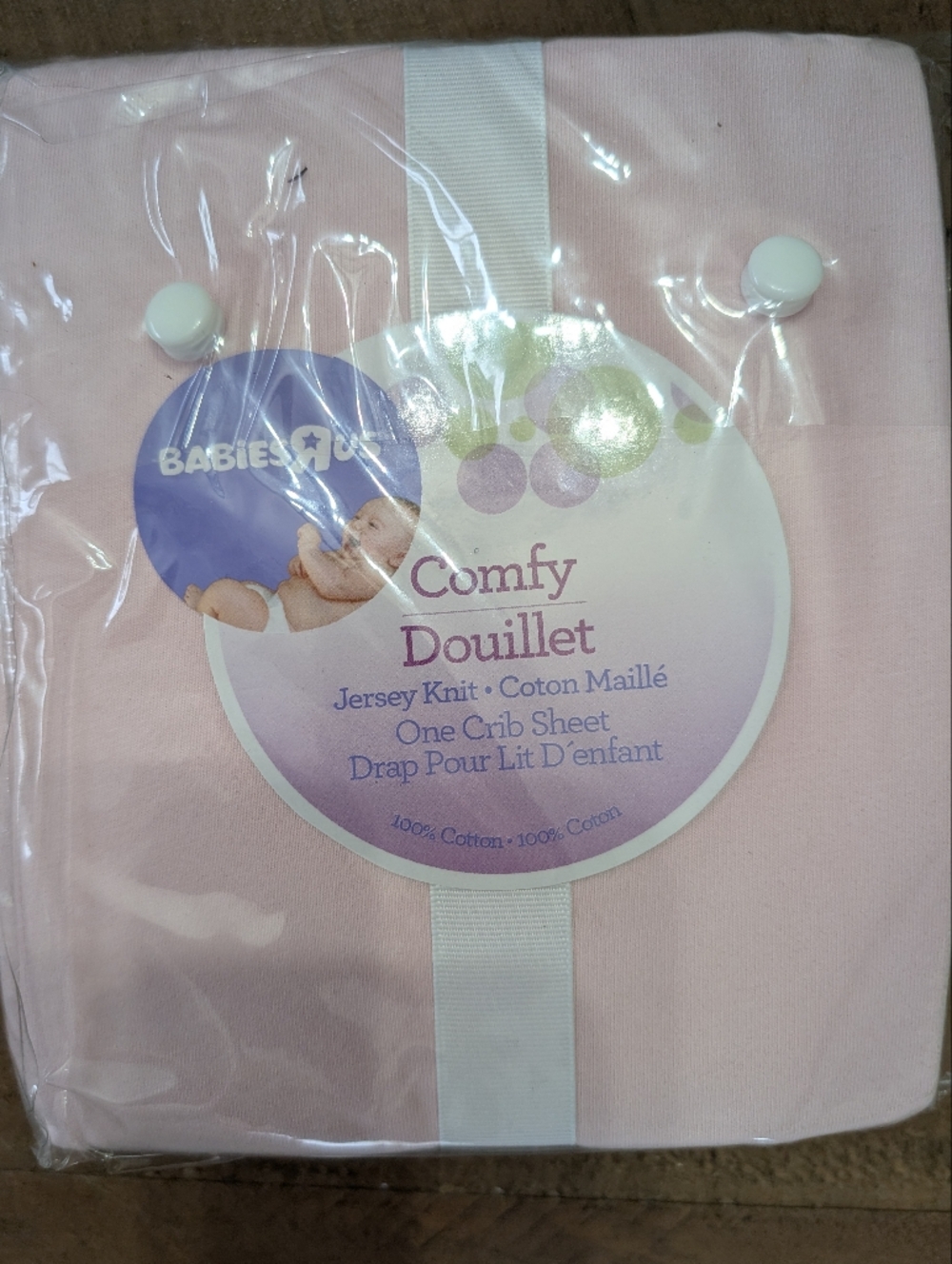 BabiesRUs Pink Jersey Crib Sheet - Comfy Douillet